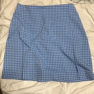 Blue plaid cara skirt
